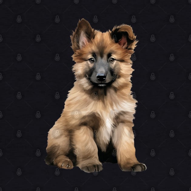 Puppy Belgian Tervuren by DavidBriotArt